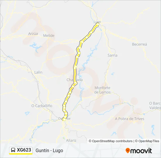 XG623 Bus Line Map