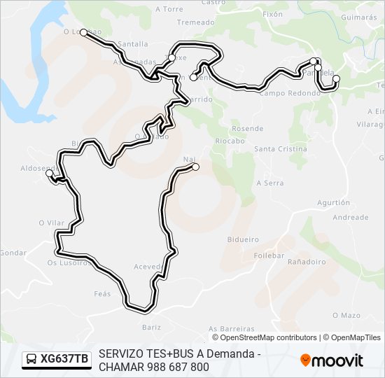 XG637TB bus Line Map