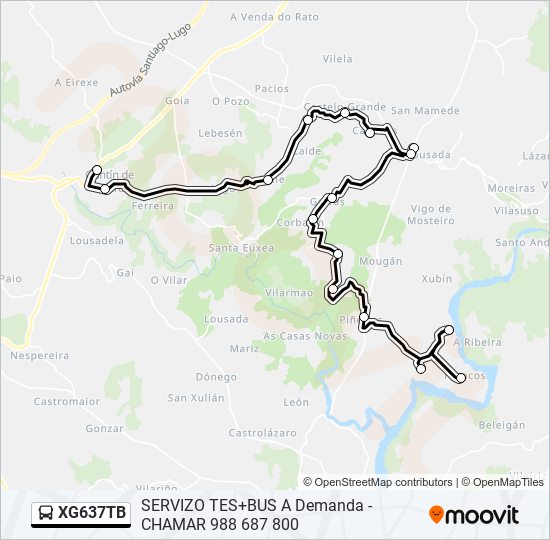 XG637TB bus Line Map