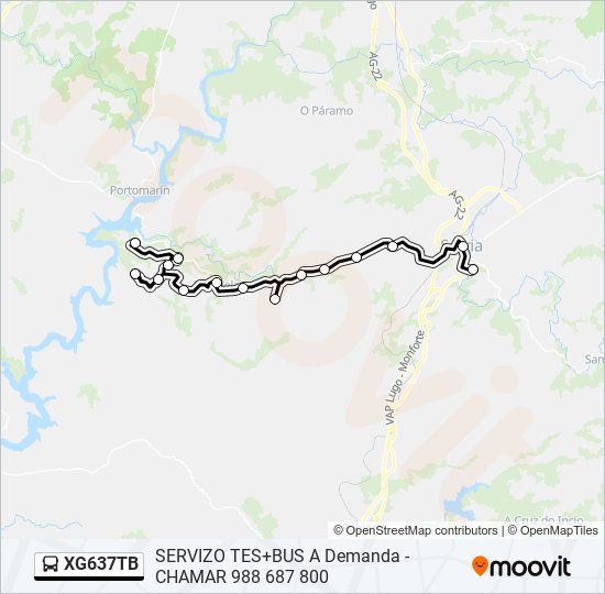 XG637TB bus Line Map