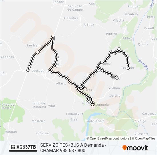 XG637TB bus Line Map