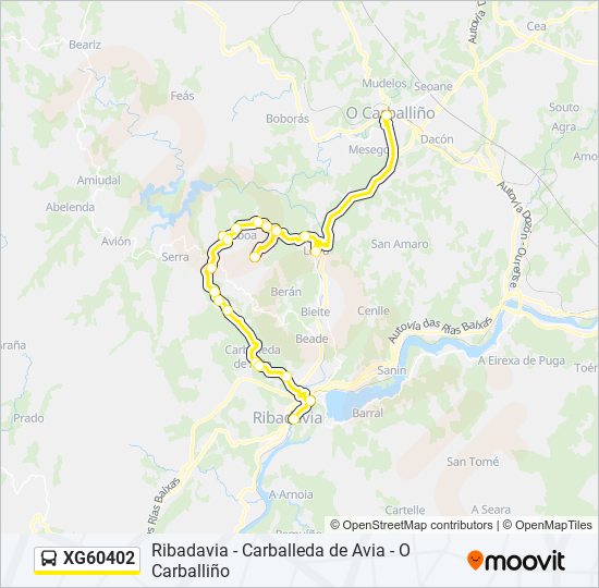 XG60402 bus Mapa de línia