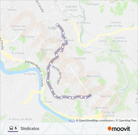 6 Bus Line Map