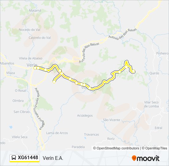 XG61448 bus Line Map