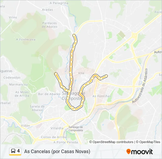 4 Bus Line Map