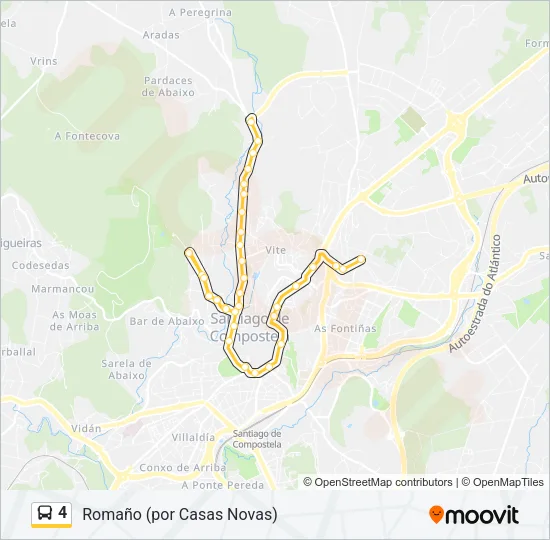 4 Bus Line Map