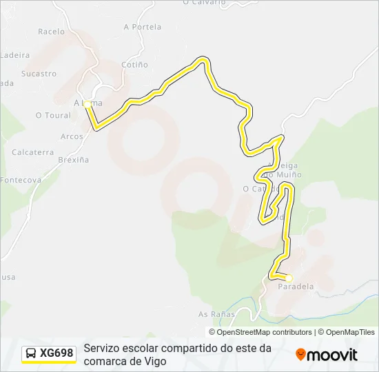 XG698 Bus Line Map
