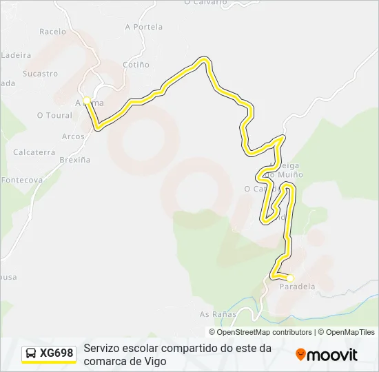 XG698 Bus Line Map