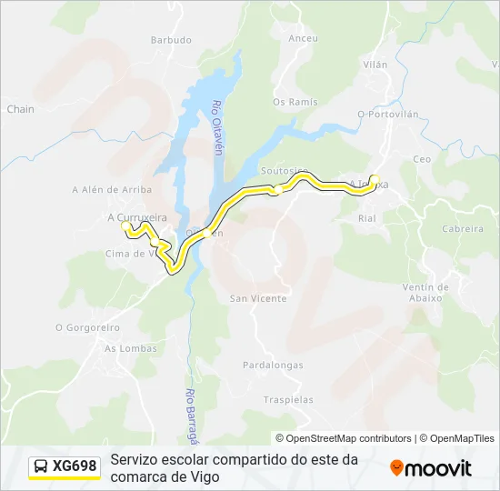 XG698 Bus Line Map