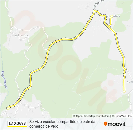 XG698 Bus Line Map