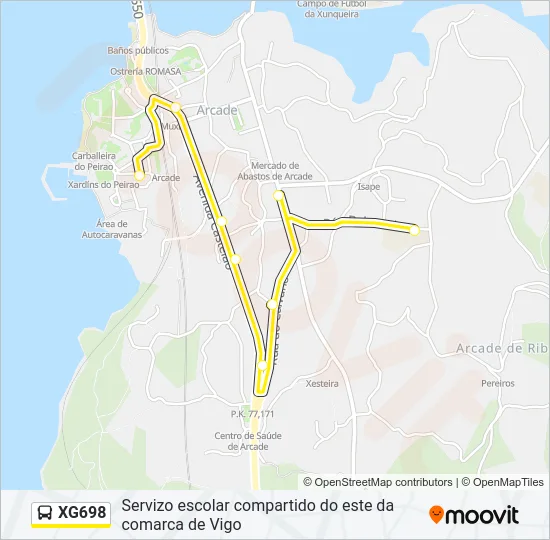 XG698 Bus Line Map