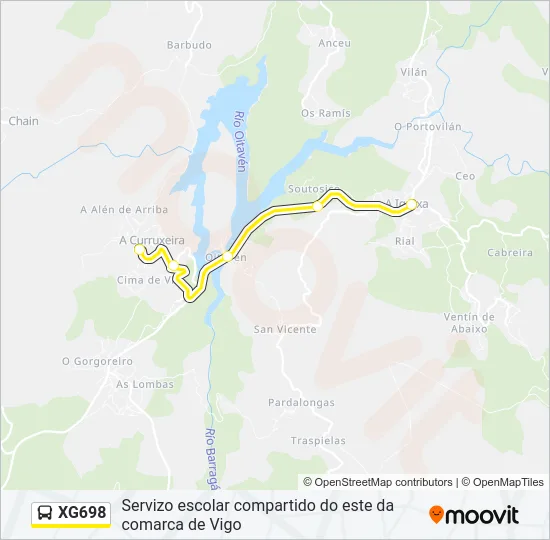 XG698 Bus Line Map