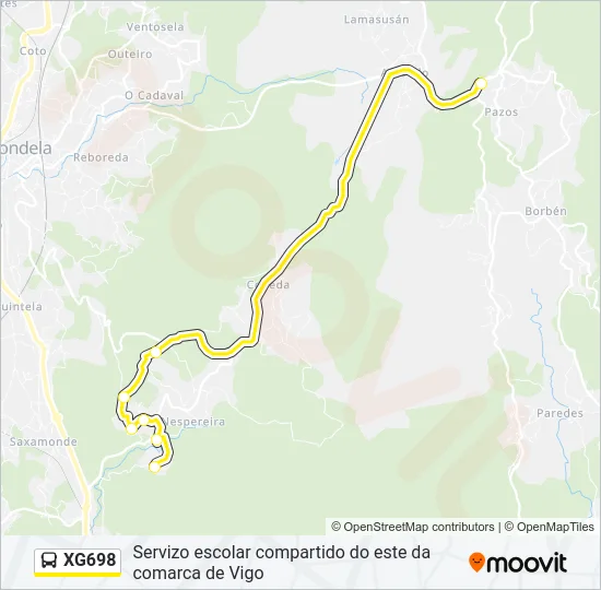 XG698 Bus Line Map