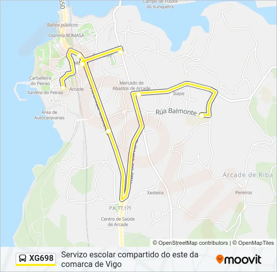 XG698 Bus Line Map