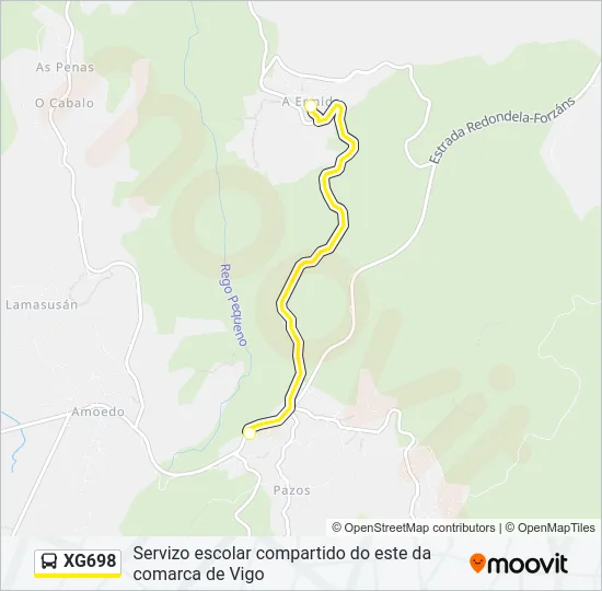 XG698 Bus Line Map