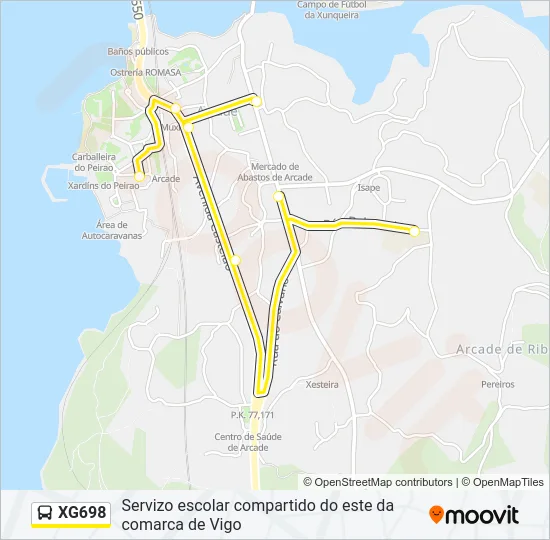 XG698 Bus Line Map