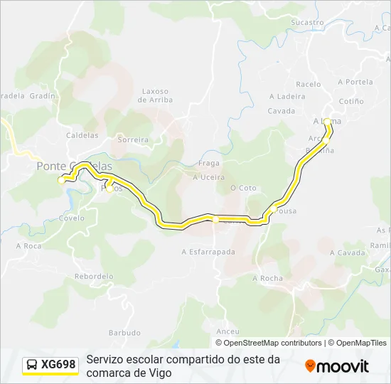 XG698 Bus Line Map