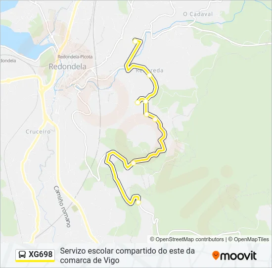 XG698 Bus Line Map