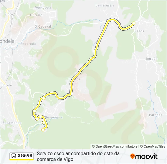 XG698 Bus Line Map