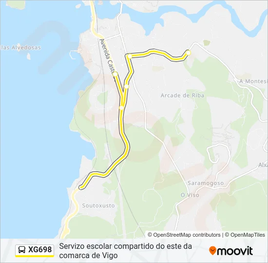XG698 Bus Line Map