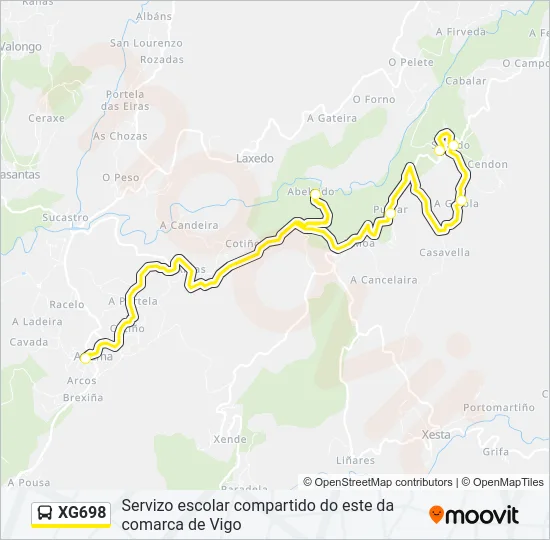 XG698 Bus Line Map