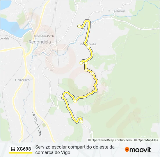 XG698 Bus Line Map