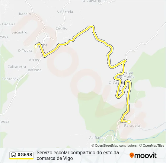 XG698 Bus Line Map