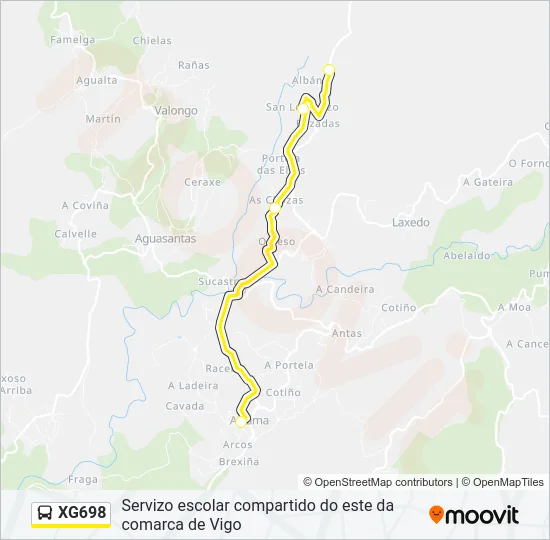 XG698 Bus Line Map