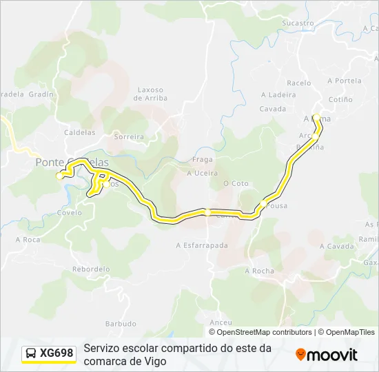 XG698 Bus Line Map