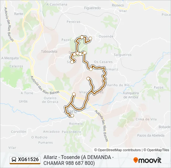 XG61526 Bus Line Map