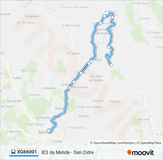 XG66001 Bus Line Map