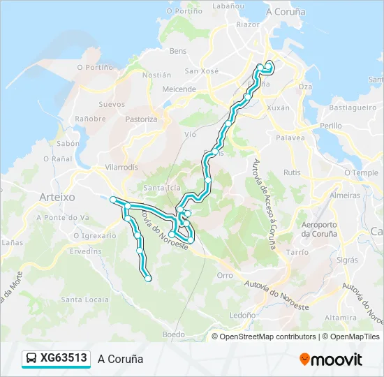 XG63513 Bus Line Map