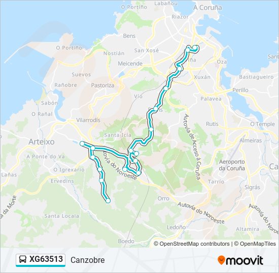 XG63513 bus Line Map