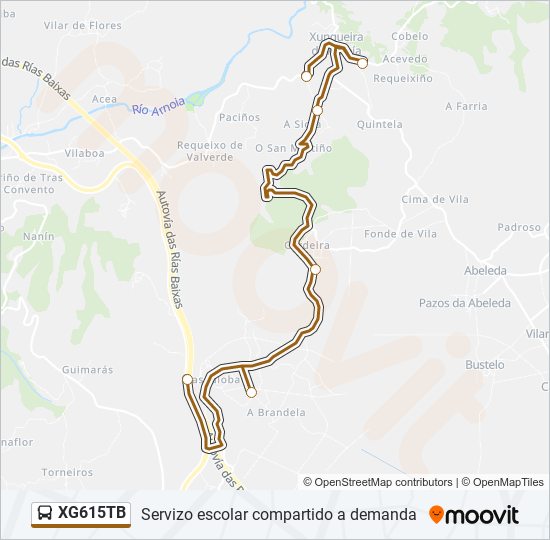 XG615TB bus Line Map