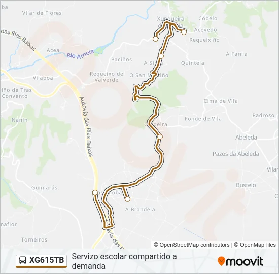 XG615TB Bus Line Map