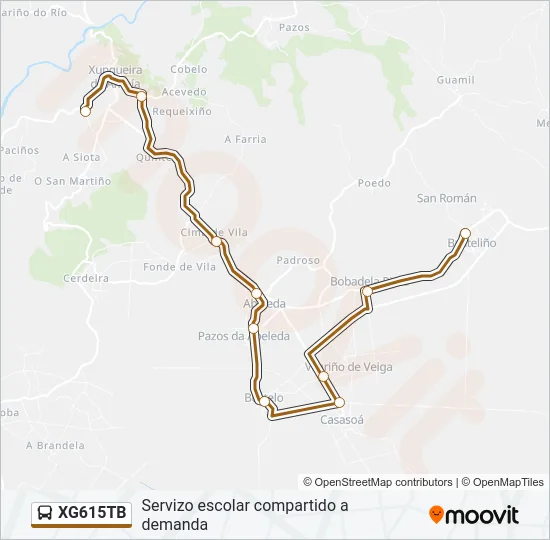 XG615TB Bus Line Map