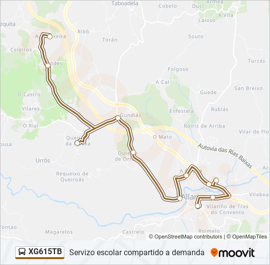 XG615TB bus Line Map