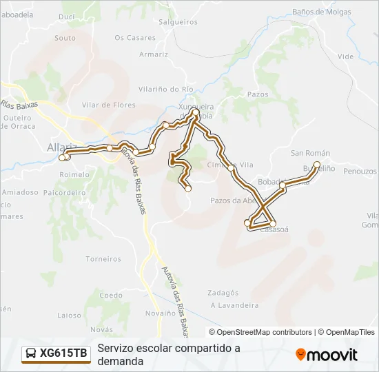 XG615TB Bus Line Map