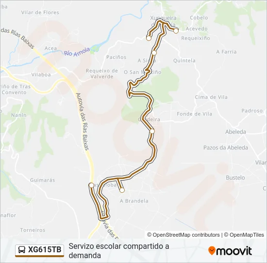 XG615TB Bus Line Map