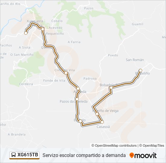 XG615TB bus Line Map