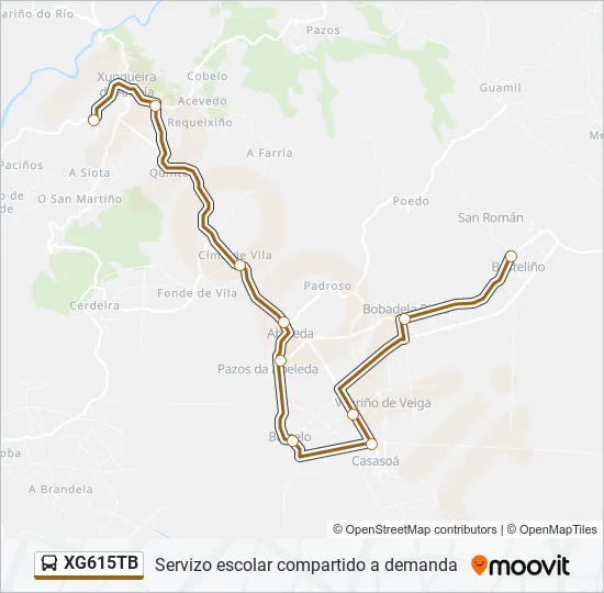 XG615TB Bus Line Map