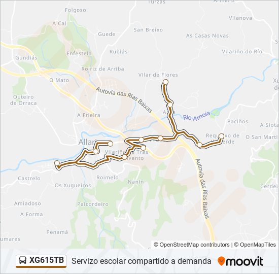 XG615TB bus Line Map