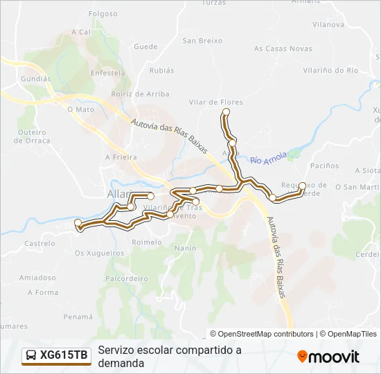 XG615TB Bus Line Map