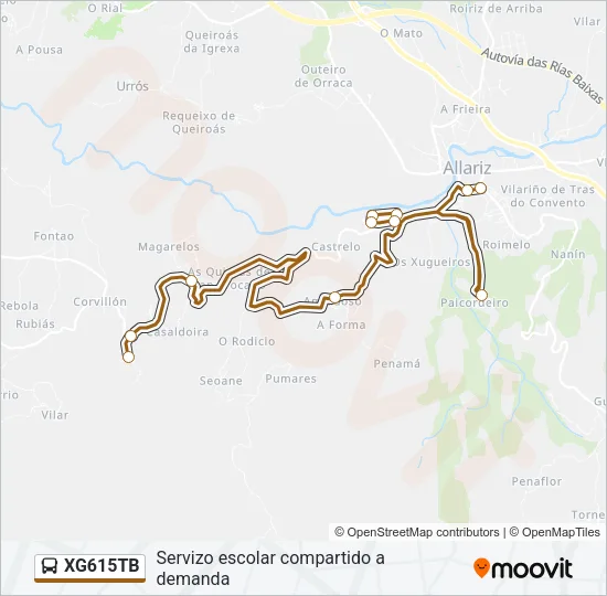 XG615TB Bus Line Map