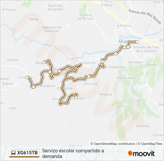 XG615TB Bus Line Map