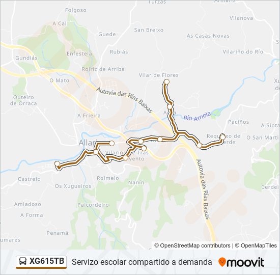 XG615TB bus Line Map