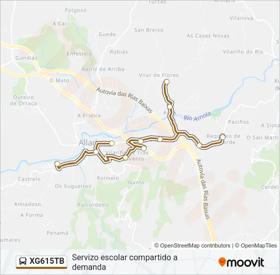 XG615TB Bus Line Map