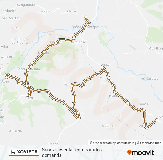 XG615TB Bus Line Map