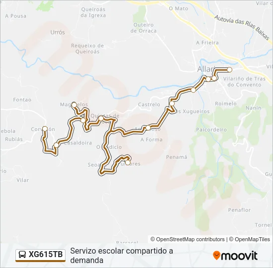 XG615TB Bus Line Map