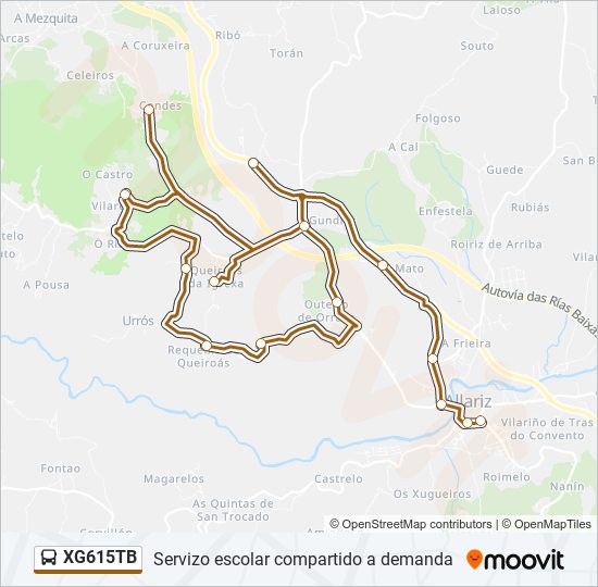 XG615TB bus Line Map